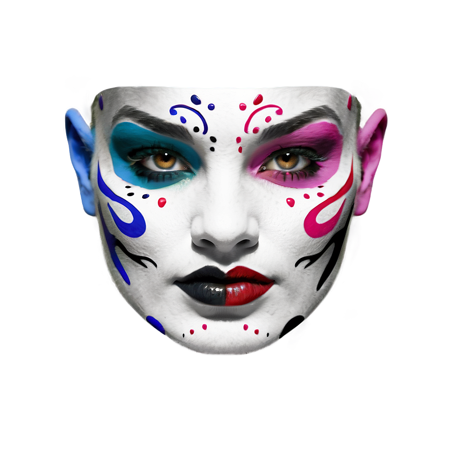 Face Paint Design Png Nlb44