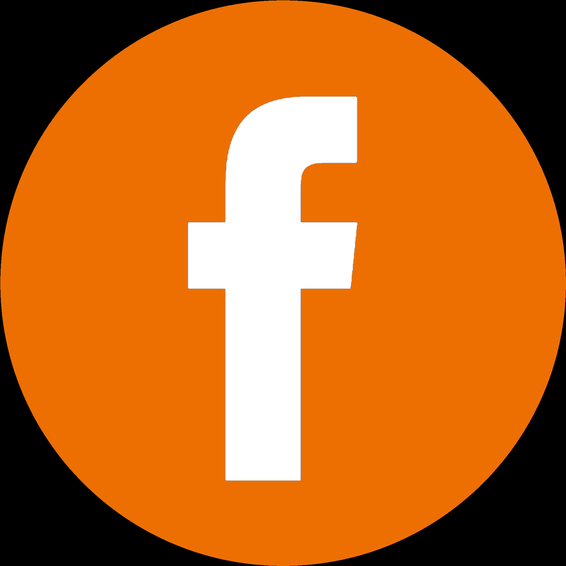 Facebook Icon Orange Background