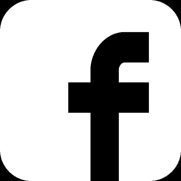 Facebook Icon Whiteon Black