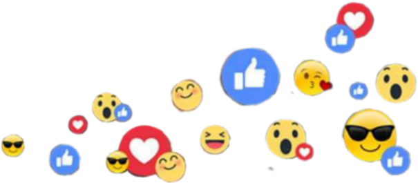 Facebook Reactions Emojis Scattered