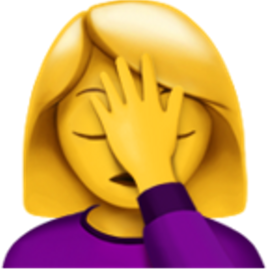 Facepalm Emoji Graphic