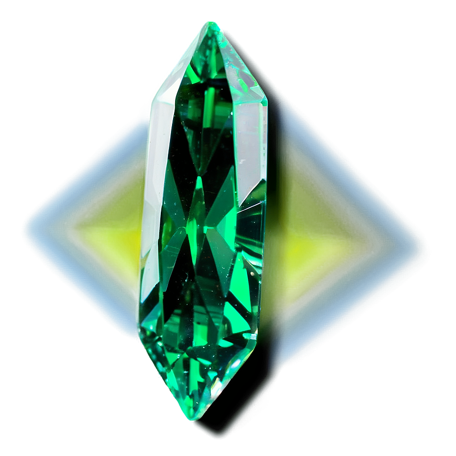 Faceted Emerald Prism Png Vxh