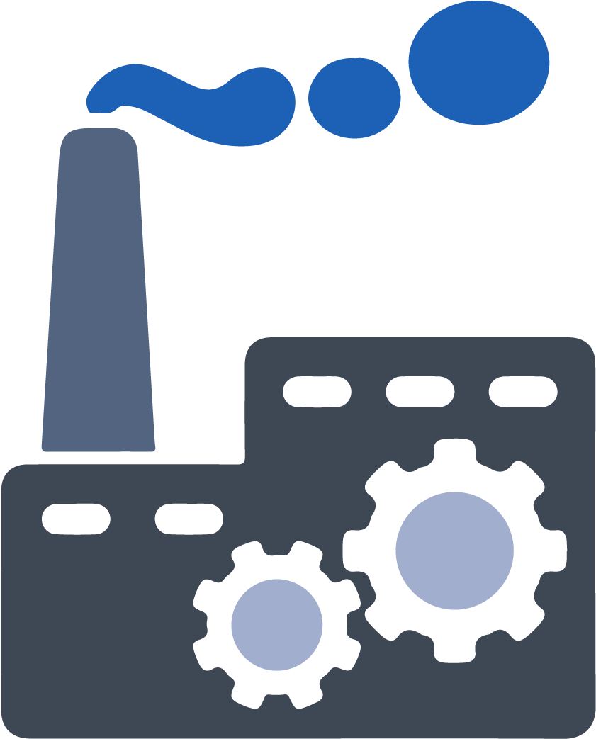 Factory Smokestacksand Gears Icon