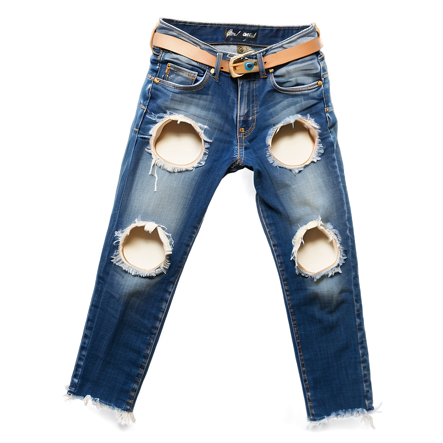 Faded Jeans With Holes Png Gen