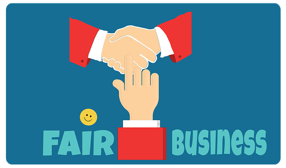 Fair Business Handshake Illustration