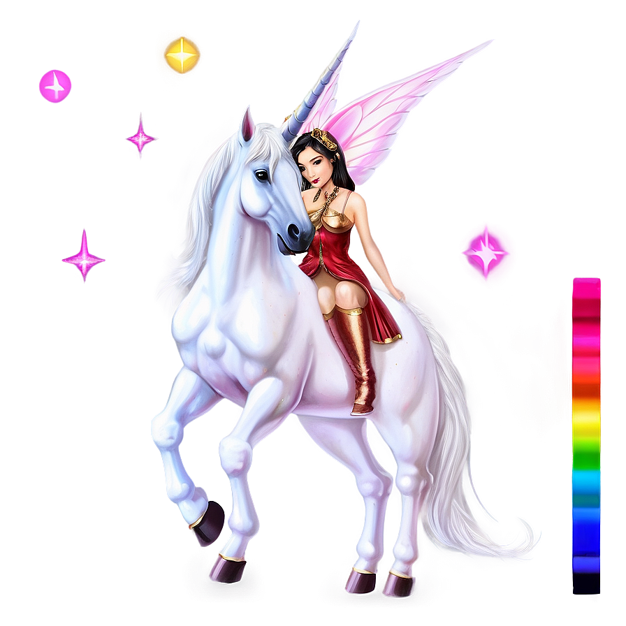 Fairy And Unicorn Png Cgf42