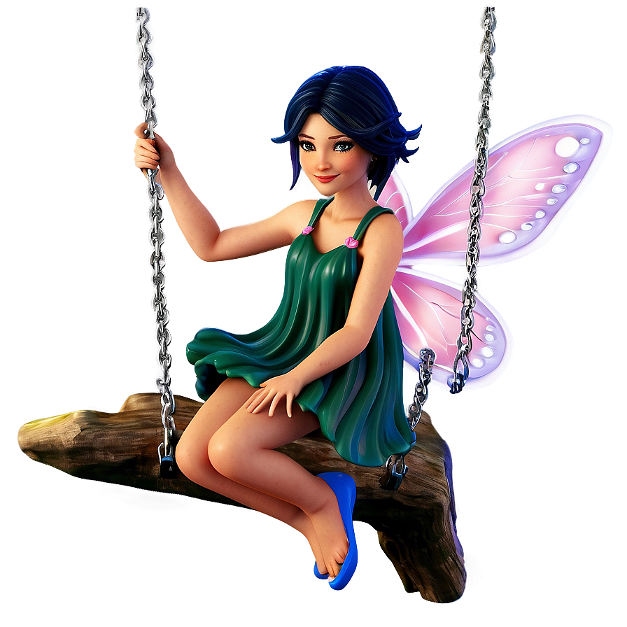 Fairy On A Swing Png 05062024