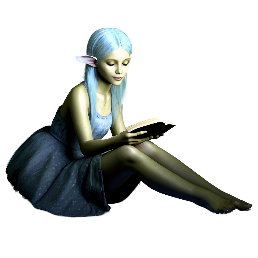 Fairy Reading A Book Png Qfd