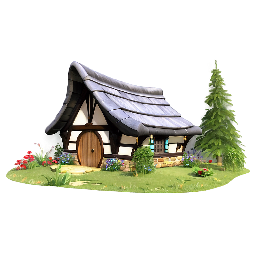 Fairy Tale Cottage Scene Png Quk