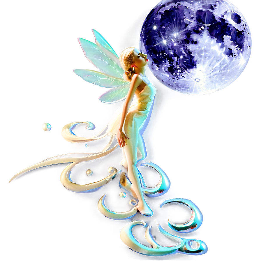 Fairy Under A Full Moon Png 05062024