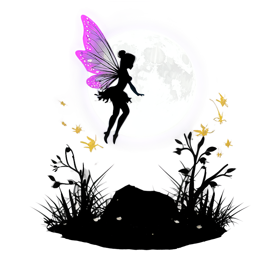 Fairy Under A Full Moon Png Jec