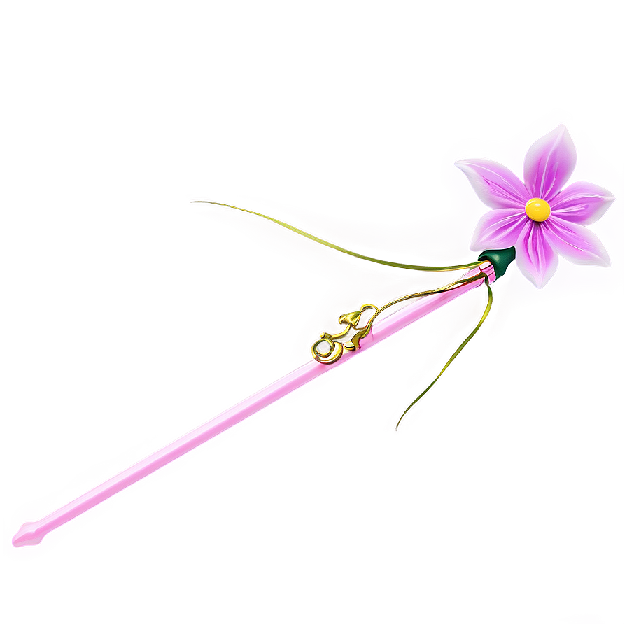 Fairy Wand With Flowers Png Mgo