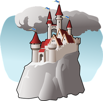 Fairytale Castle Cliff Graphic