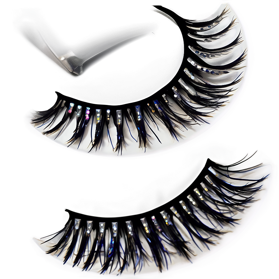 Fake Lashes With Rhinestones Png Tpu