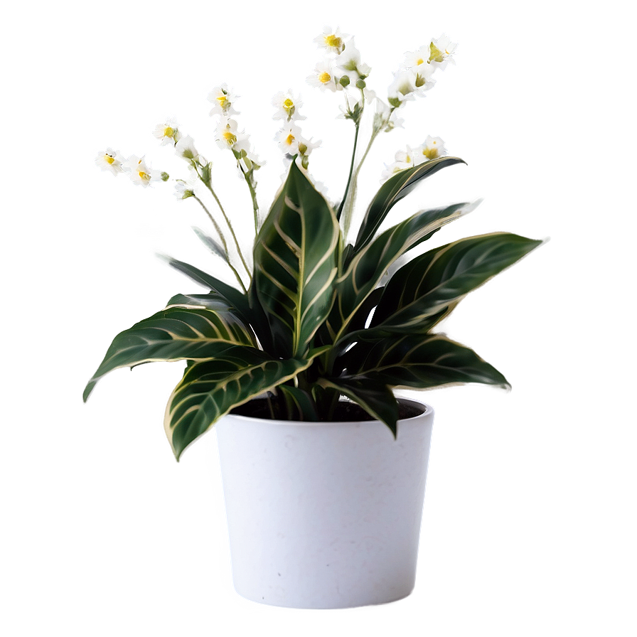 Fake Plant With Flowers Png Igp88