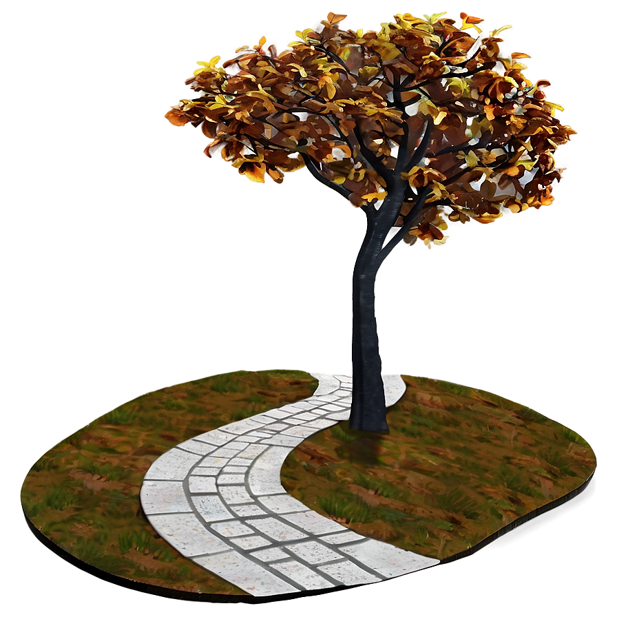 Fall Trees And Footpath Png Rns22