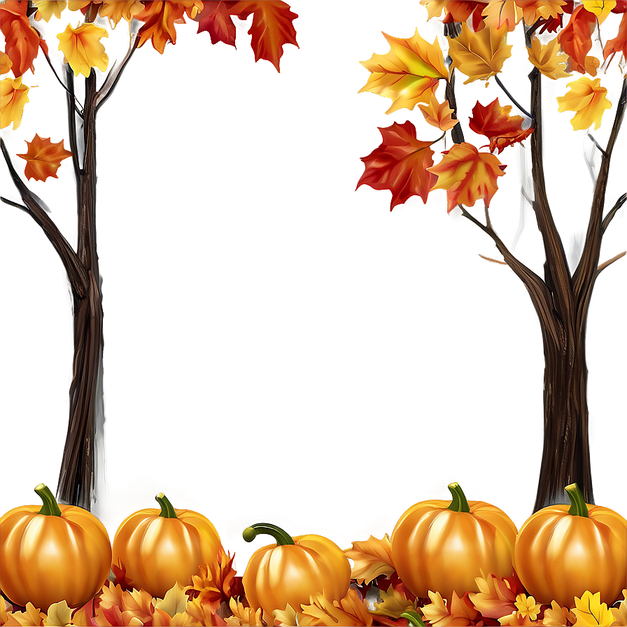 Fall Trees And Pumpkins Png 62