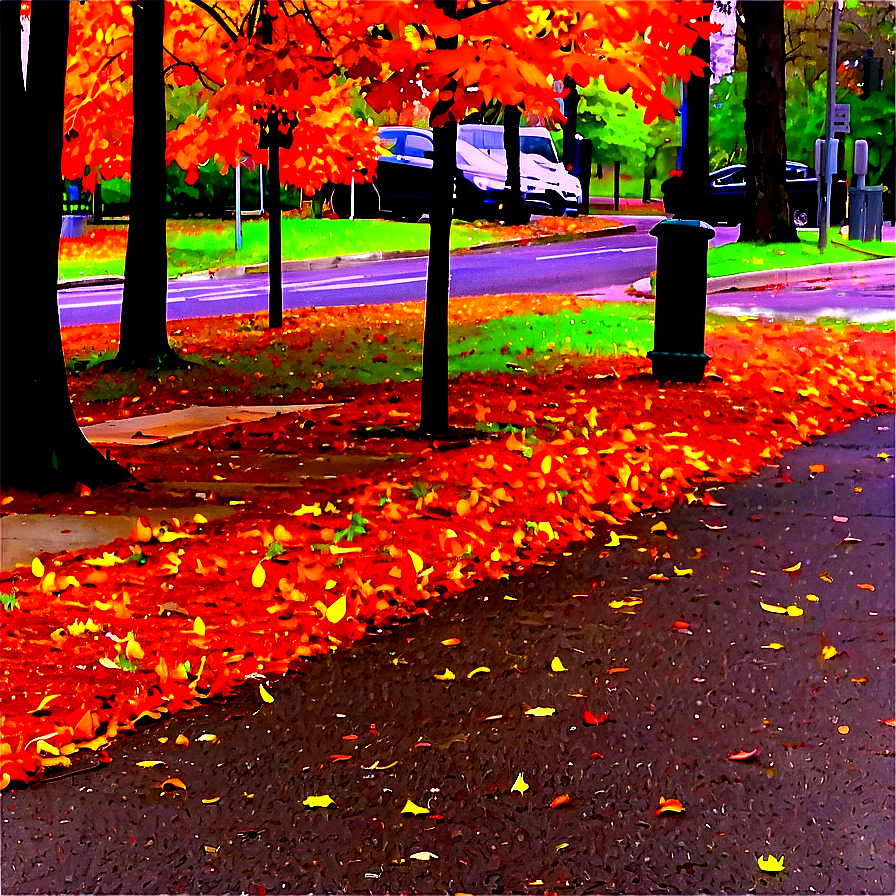 Fall Trees In City Park Png Qvp