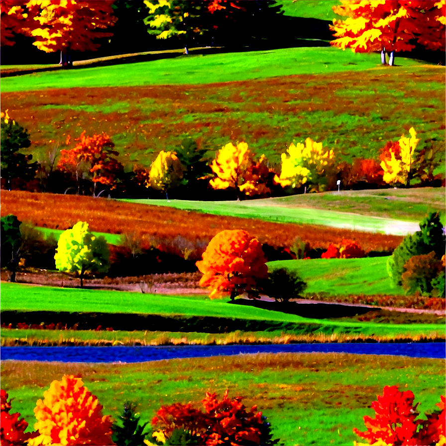 Fall Trees On Rolling Hills Png 06212024