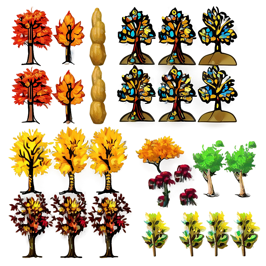 Fall Trees With Harvest Png 62