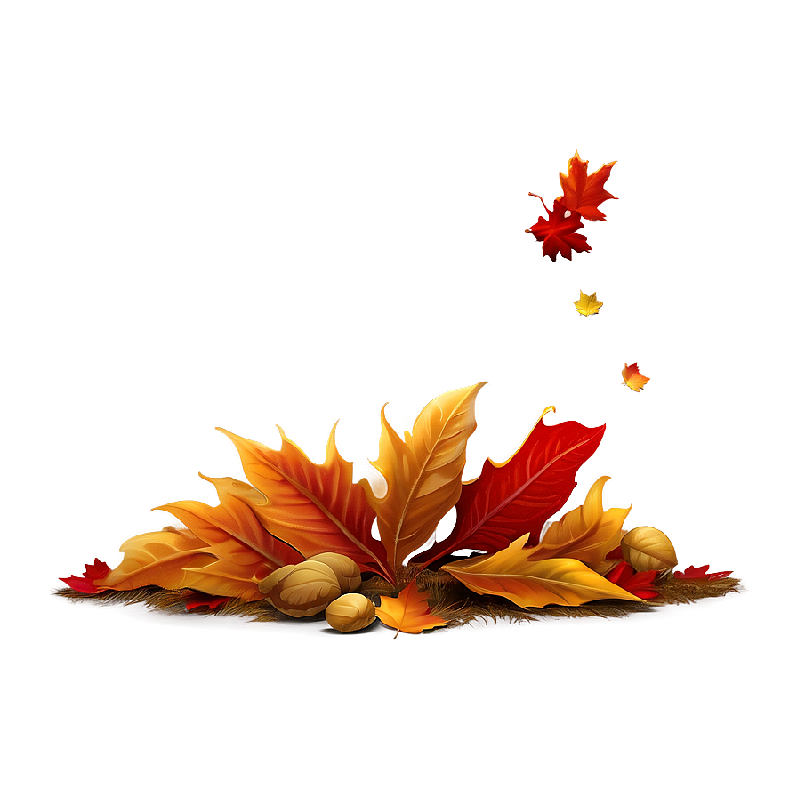 Fallen Leaves Autumn Scene Png 81