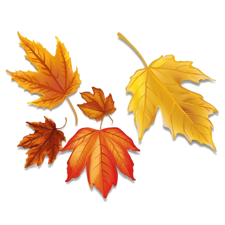 Fallen Leaves Autumn Scene Png Ucv28