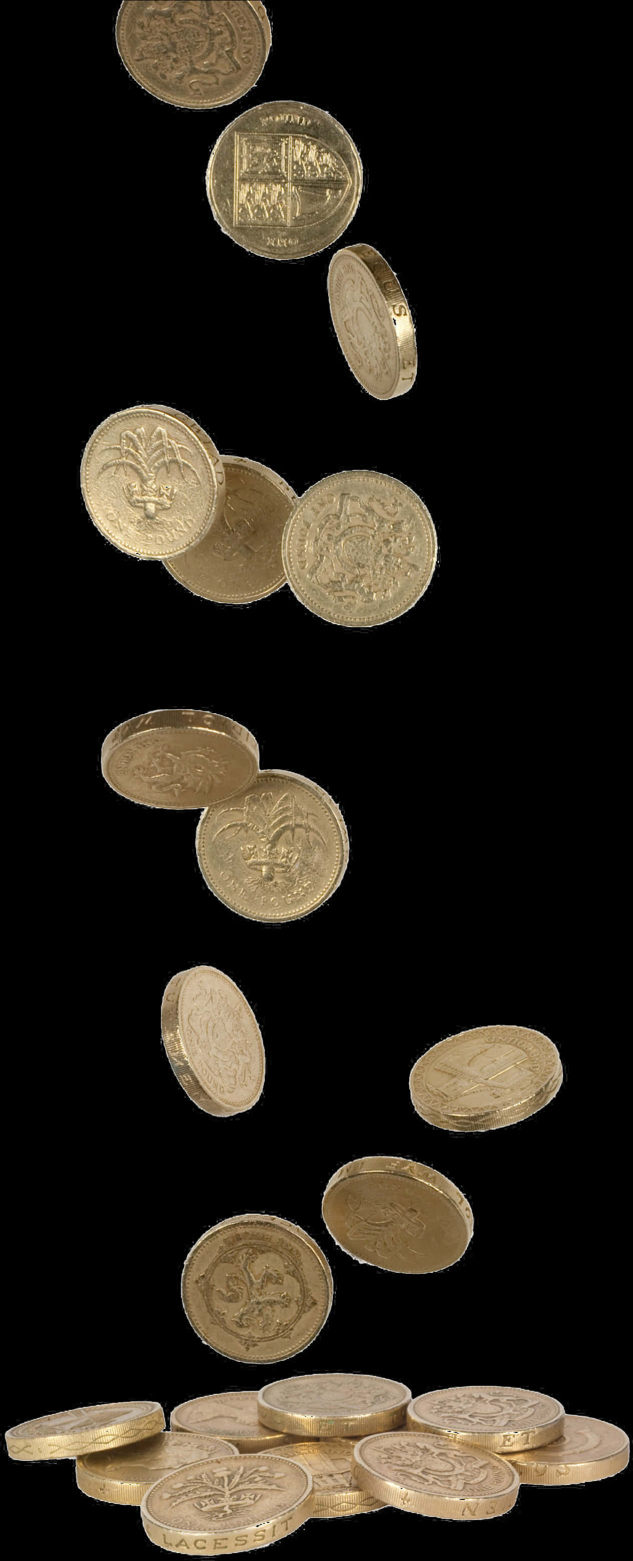 Falling_ Coins_ Against_ Black_ Background