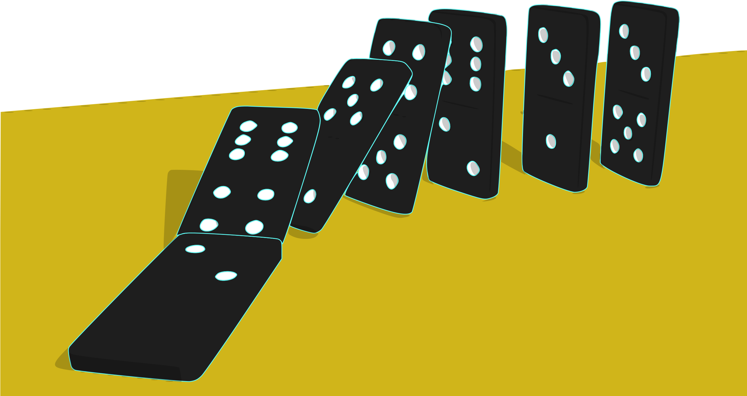 Falling Dominoes Chain Reaction