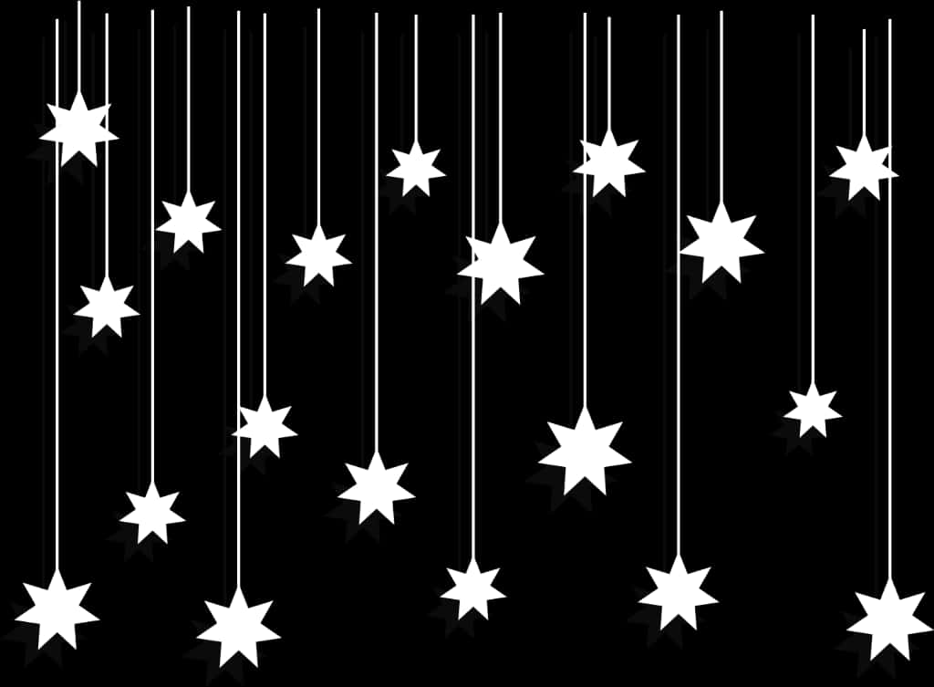 Falling Stars Black Background