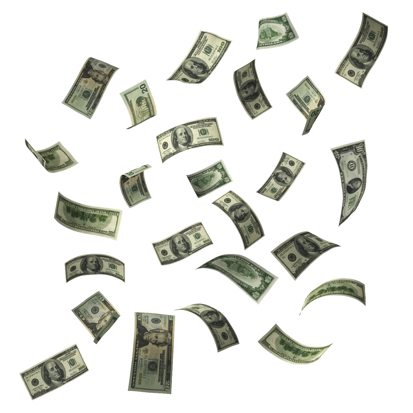 Falling_ U S_ Dollar_ Bills_ Background