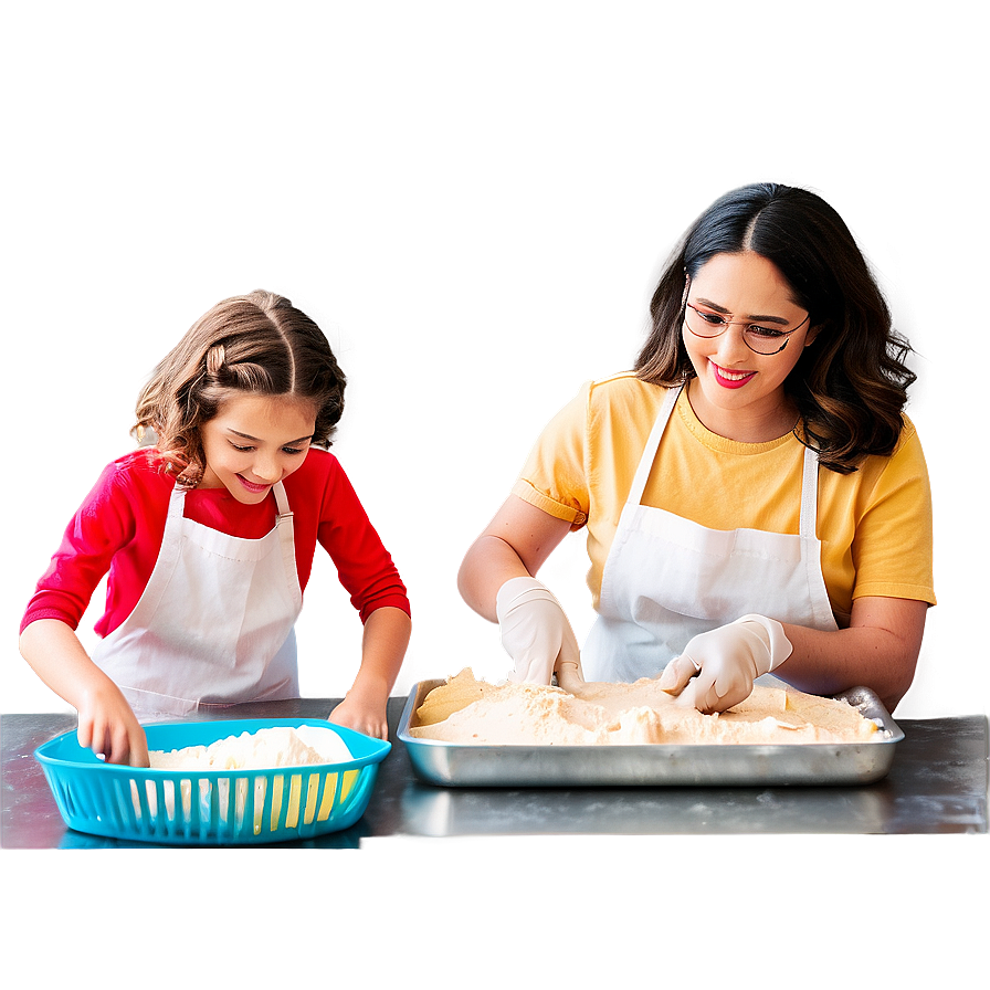 Family Baking Together Png 54