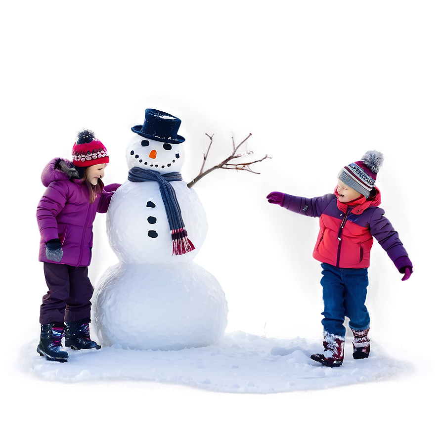 Family Building Snowman Png Kyy