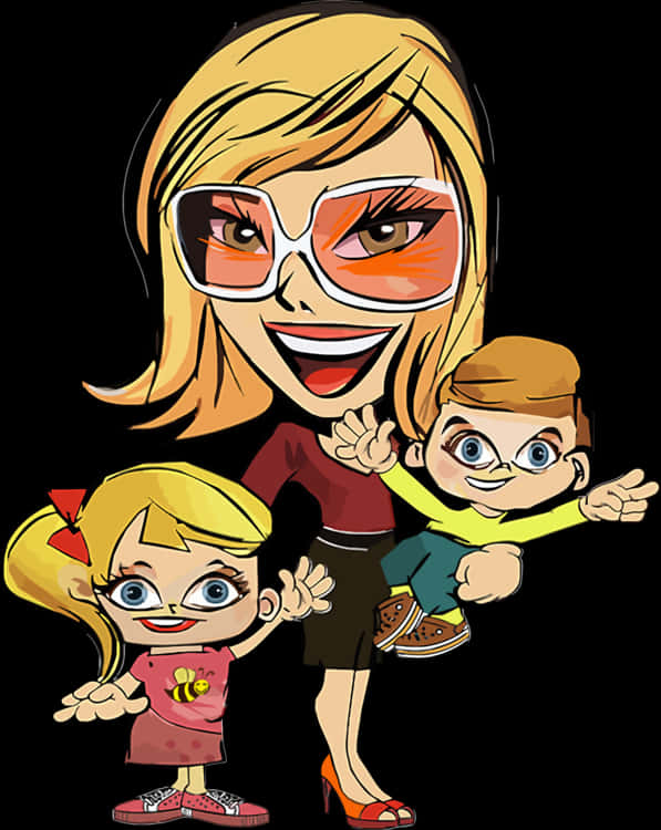 Family Caricature Cartoon