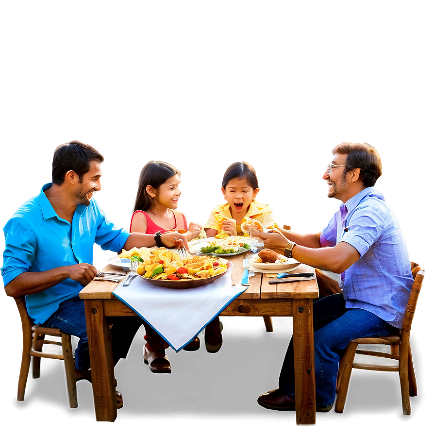 Family Celebrate Dinner Png 5