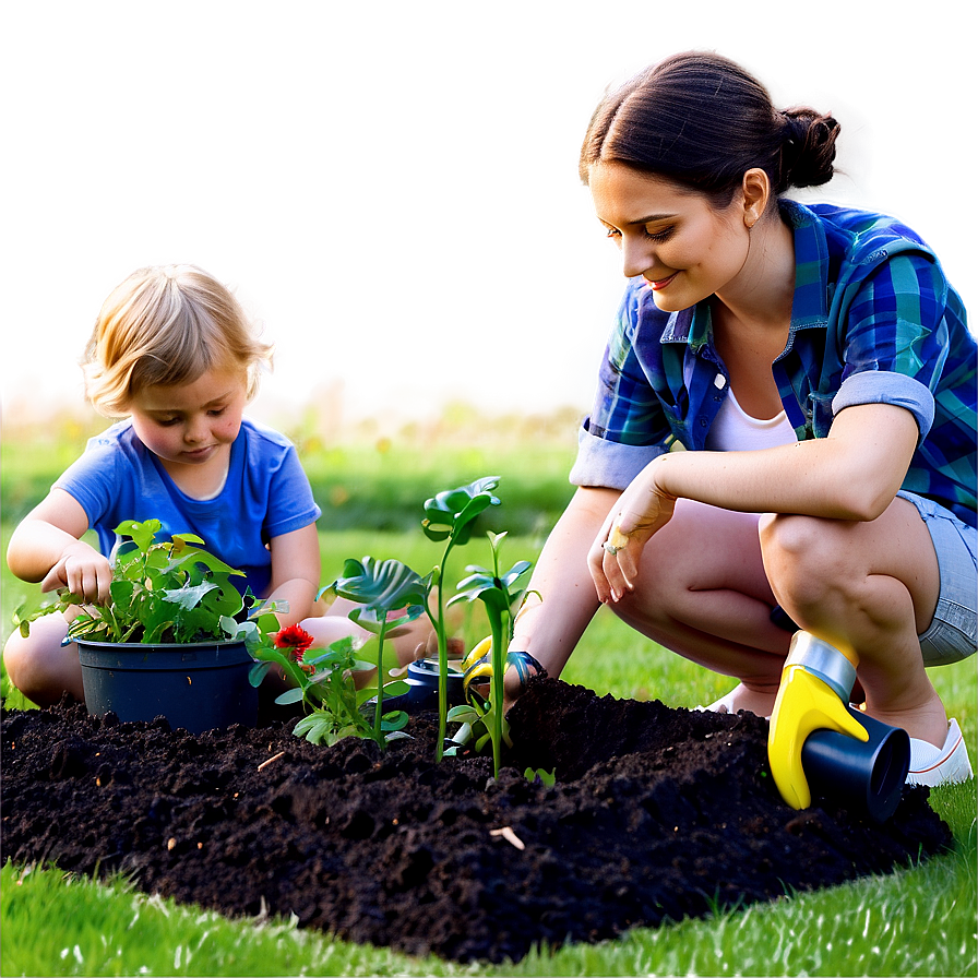 Family Gardening Activity Png 05042024