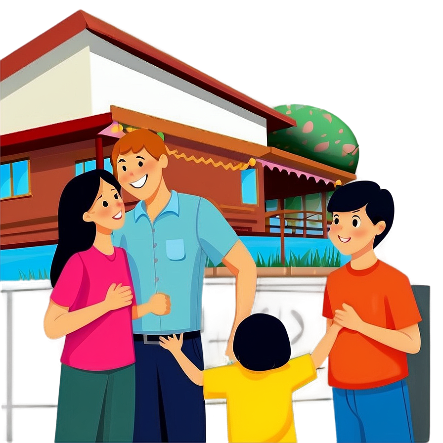 Family Home Clipart Png 06262024