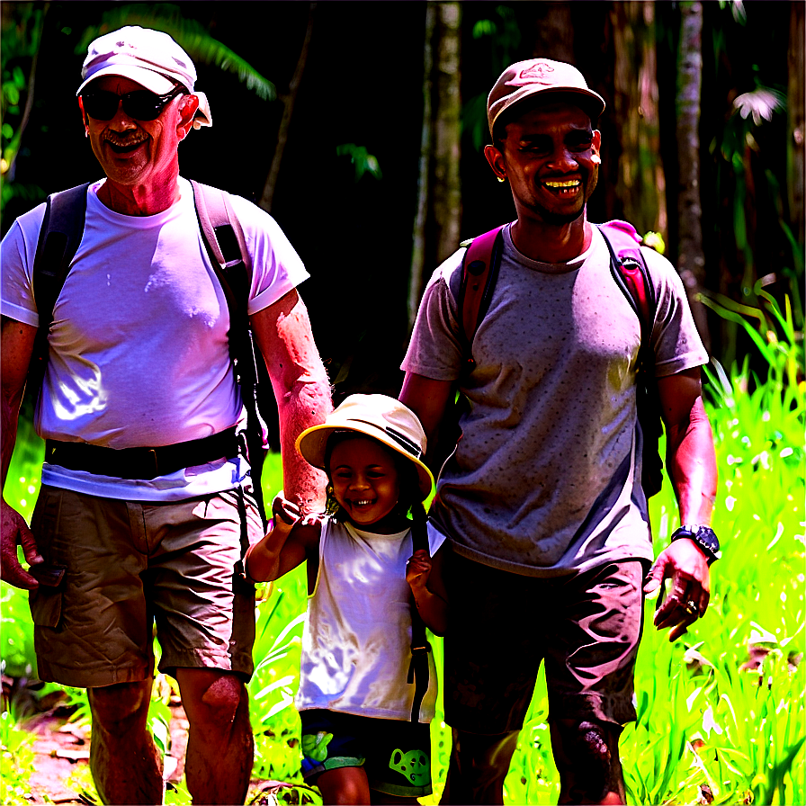 Family In Nature Hike Png Jcy5