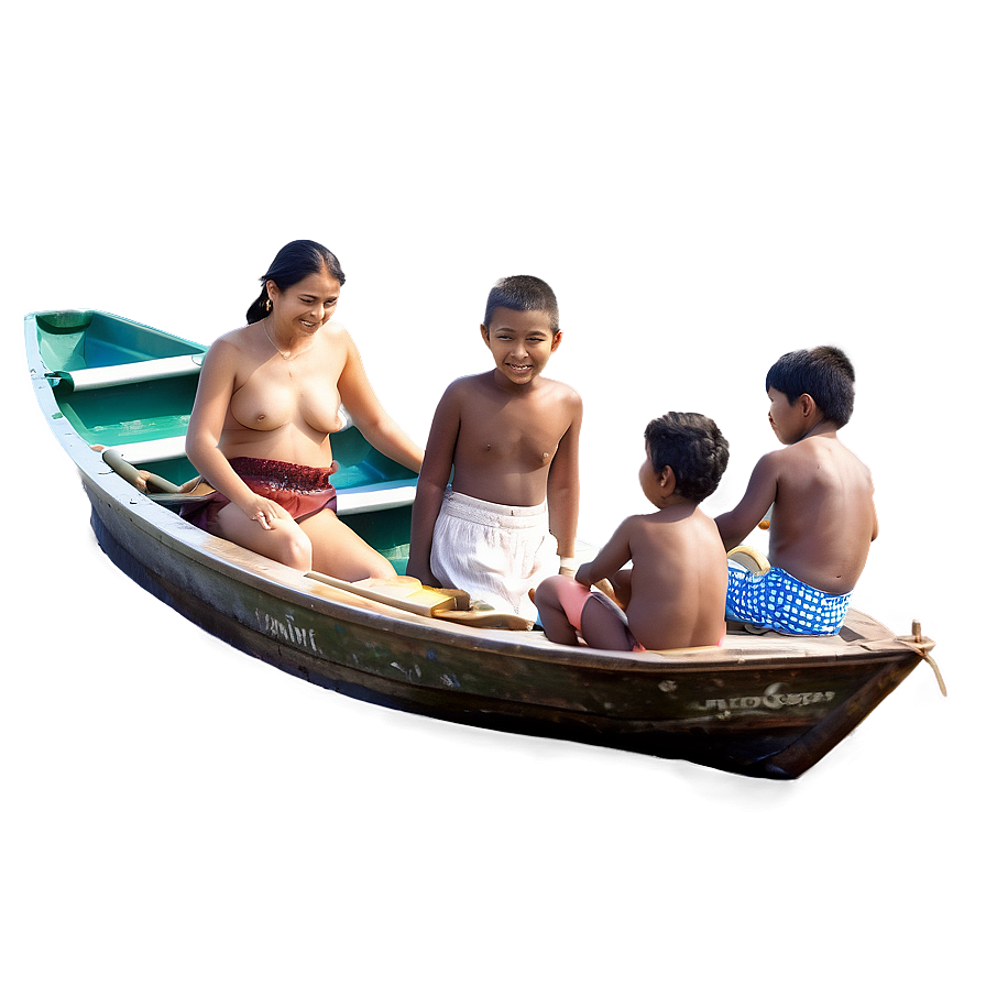 Family On A Boat Trip Png Cdd