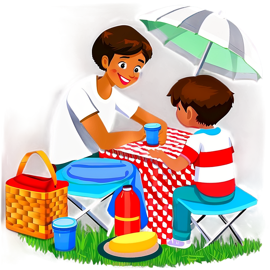 Family Picnic Cartoon Png 06282024