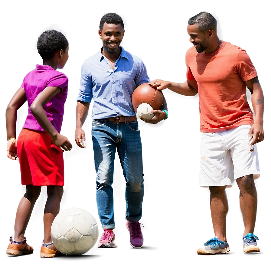 Family Playing Football Png Ooy44