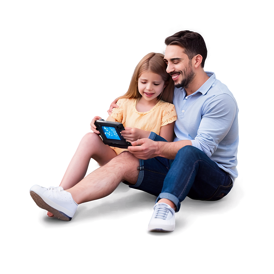 Family Playing Video Games Png Bjs