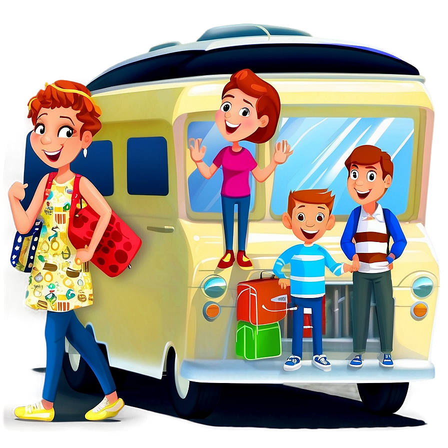 Family Road Trip Cartoon Png Ypy