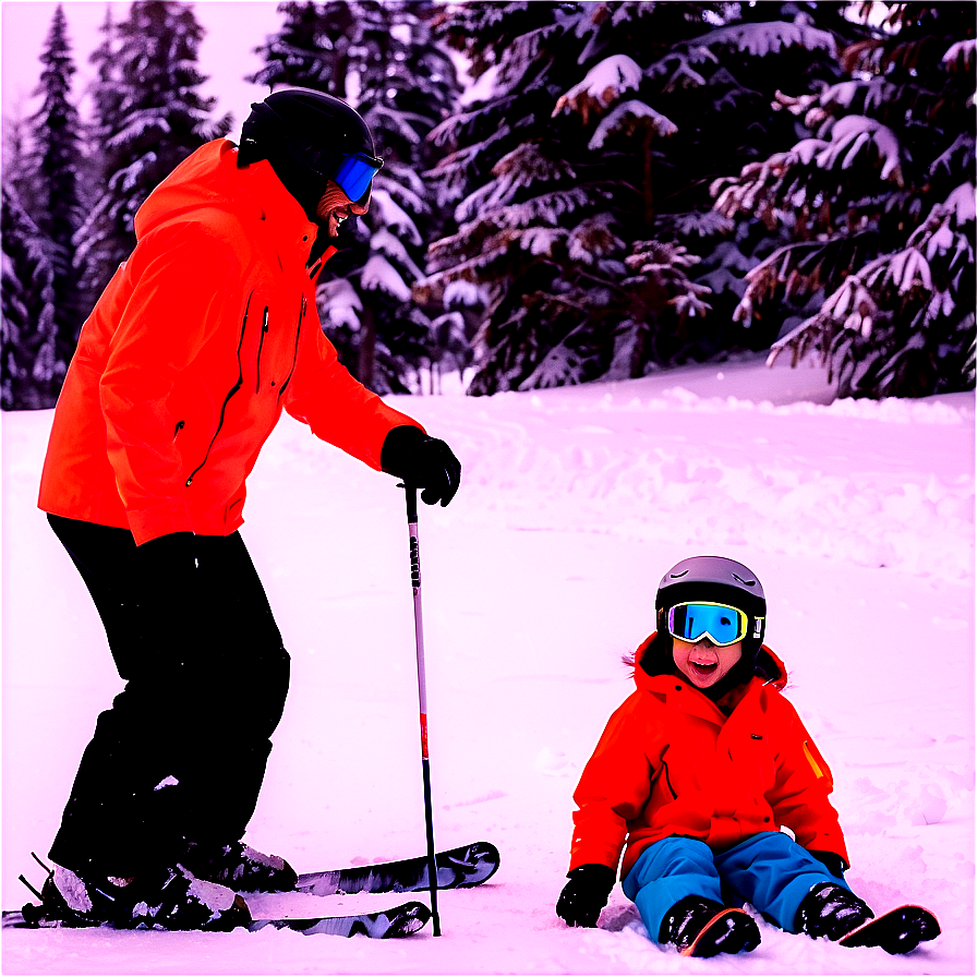 Family Skiing Trip Png 06112024