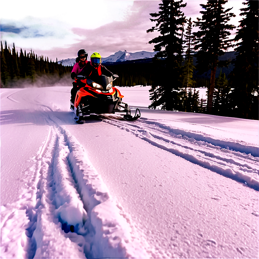 Family Snowmobile Trip Png 06252024