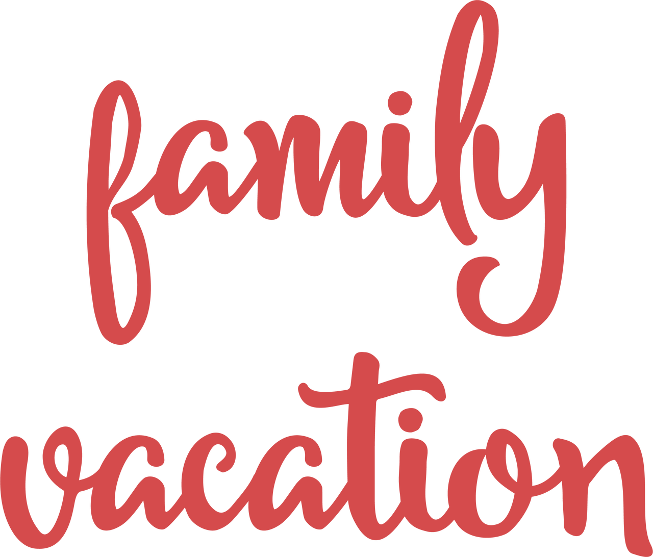 Family Vacation Text Graphic