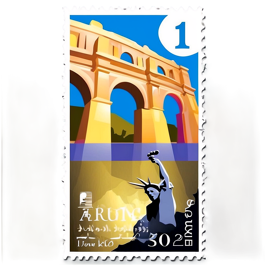 Famous Landmarks Postage Stamp Png Eux