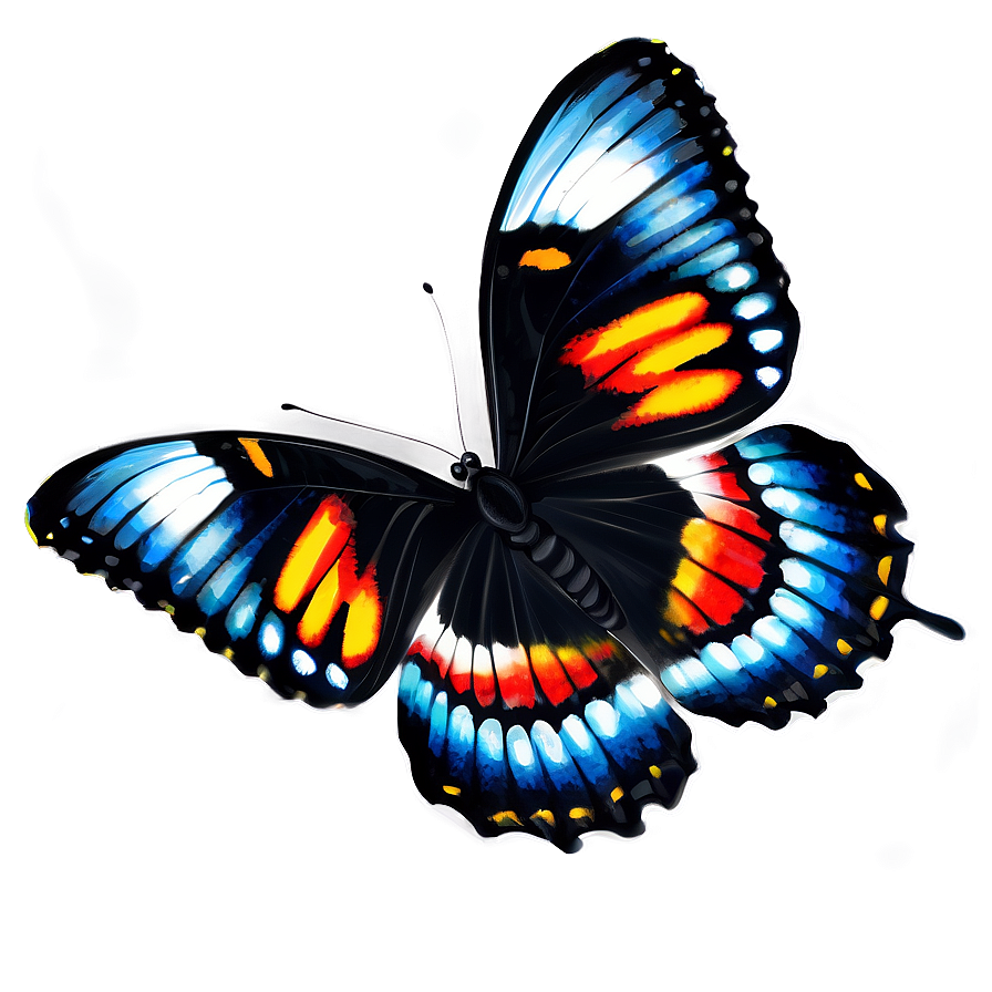 Fancy Black Butterfly Png 17