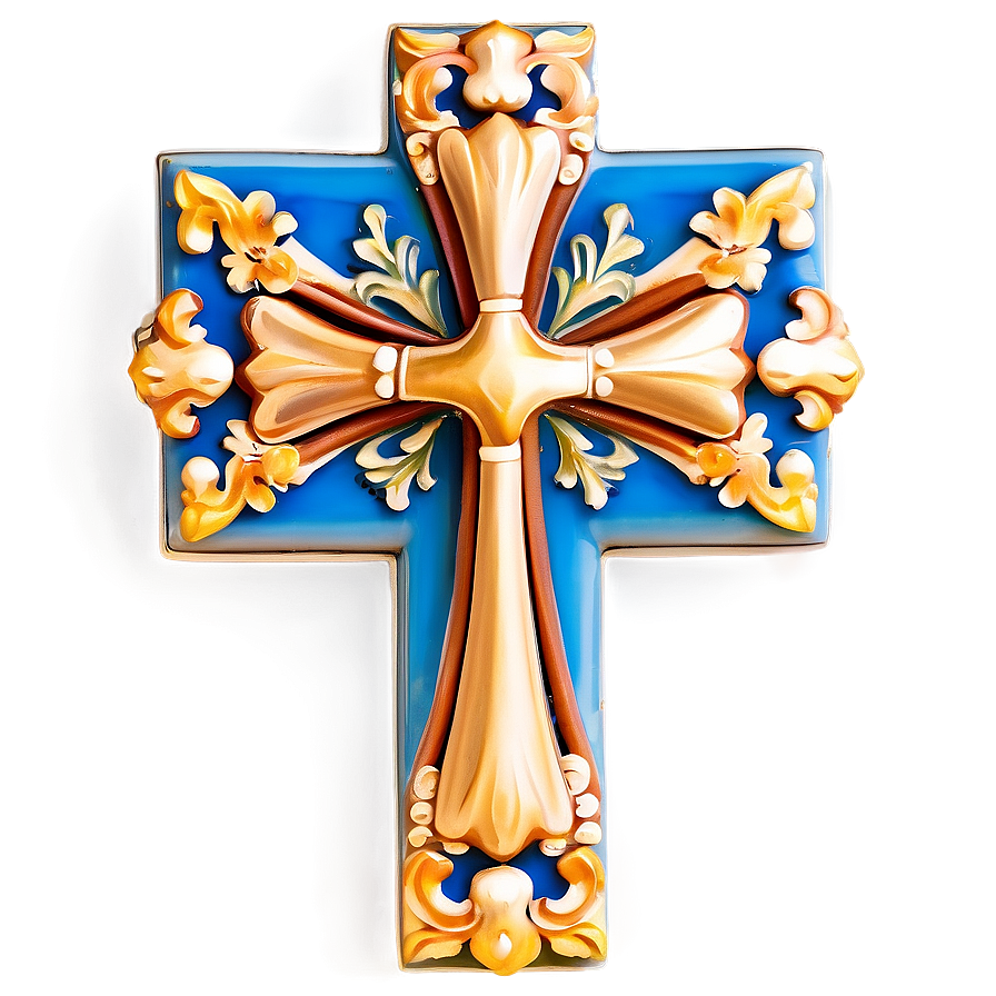 Fancy Cross Motif Png Acq69