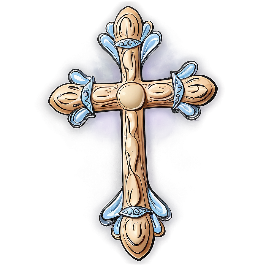 Fancy Cross Sketch Png 06292024