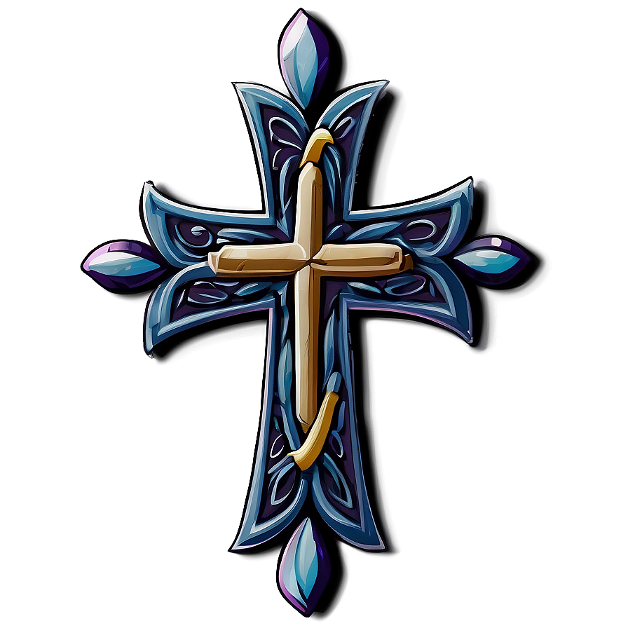 Fancy Cross Tattoo Design Png 06292024